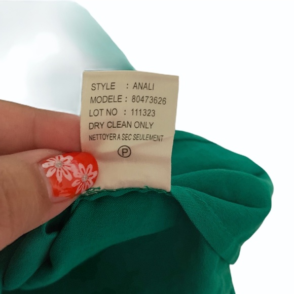 Theory Green Peasant Anali Linen Dress Sz P EUC - Picture 3 of 7